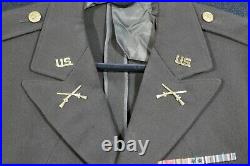 WWII US Army SHAEF Captain's Uniform Chocolate Brown Ike Jacket Tailored 7th VG