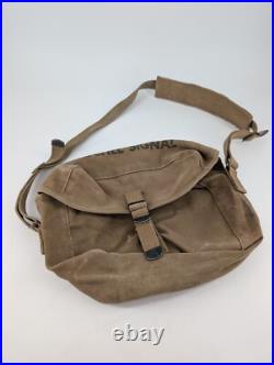 WWII US Army Satchel Signal Combat Radio Pouch Cover Strap Bag Original