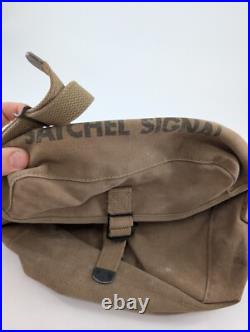WWII US Army Satchel Signal Combat Radio Pouch Cover Strap Bag Original