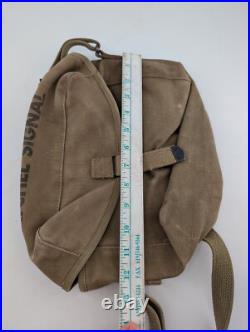 WWII US Army Satchel Signal Combat Radio Pouch Cover Strap Bag Original