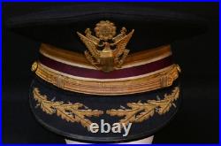 WWII US Army Senior Medical Corps Officers Service Visor Hat 7 1/4 Style 310, VR