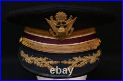 WWII US Army Senior Medical Corps Officers Service Visor Hat 7 1/4 Style 310, VR