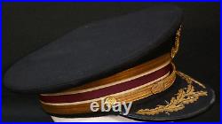 WWII US Army Senior Medical Corps Officers Service Visor Hat 7 1/4 Style 310, VR