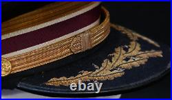 WWII US Army Senior Medical Corps Officers Service Visor Hat 7 1/4 Style 310, VR