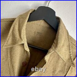 WWII US Army Shirt 77th Inf Div Patched 1st Sgt Named