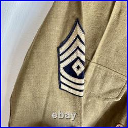 WWII US Army Shirt 77th Inf Div Patched 1st Sgt Named