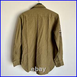 WWII US Army Shirt 77th Inf Div Patched 1st Sgt Named