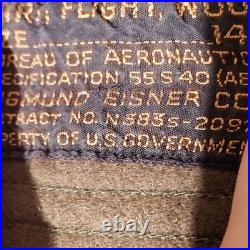 WWII  US Army Shirt Flight Wool Long Sleeve Sz 14.5 (S) Sigmund Eisner Co WWII  US Army Shirt Flight Wool Long Sleeve Sz 14.5 (S) Sigmund Eisner Co