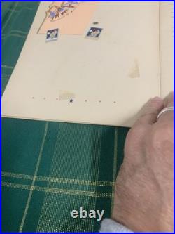 WWII US Army Soldier Photo Convex Frame 19x12 withHat, Burial Flag, Dog Tag ++