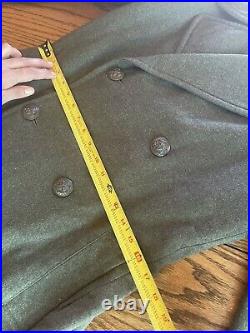 WWII US Army Solomon, Goldstein & Portnoy Wool Overcoat/Trench Coat 1942 size M