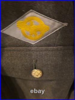 WWII US Army T/4 Transportation Corps Wool Service Coat Jacket 38L with Ribbons WWII US Army T/4 Transportation Corps Wool Service Coat Jacket 38L with Ribbons