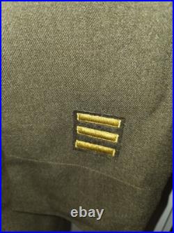 WWII US Army T/4 Transportation Corps Wool Service Coat Jacket 38L with Ribbons WWII US Army T/4 Transportation Corps Wool Service Coat Jacket 38L with Ribbons