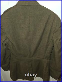 WWII US Army T/4 Transportation Corps Wool Service Coat Jacket 38L with Ribbons WWII US Army T/4 Transportation Corps Wool Service Coat Jacket 38L with Ribbons