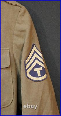 WWII US Army T/5 Service Force Signal Corps 3 Yr Overseas Bullion 36S 1940 NAMED