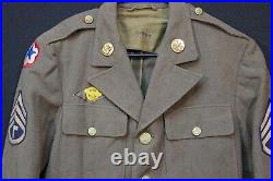 WWII US Army T/5 Service Force Signal Corps 3 Yr Overseas Bullion 36S 1940 NAMED