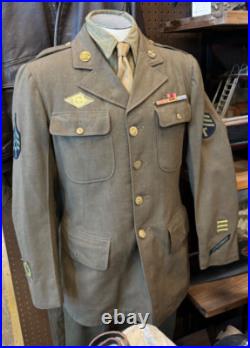 WWII US Army TSgt 1940s Dress Uniform COMPLETE CBI