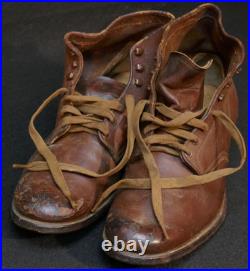 WWII US Army USAAF M1939 Service Shoes Low Quarter Walking Out Boots Pre-War Mfg