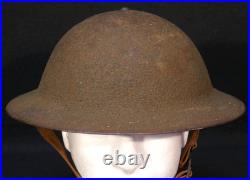 WWII US Army USMC M1917A1 Helmet Kelly Early War Campaigns Marked'ZA216