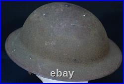 WWII US Army USMC M1917A1 Helmet Kelly Early War Campaigns Marked'ZA216