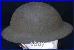 WWII US Army USMC M1917A1 Helmet Kelly Early War Campaigns Marked'ZA216