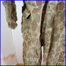 WWII US Army USMC Reversible Camouflage Frogskin Jungle Coveralls WW2 Camo