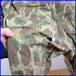 WWII US Army USMC Reversible Camouflage Frogskin Jungle Coveralls WW2 Camo