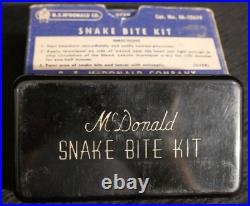 WWII US Army USMC USN B. F. McDonald Snake Bite Kit Complete Mint & Packing Box