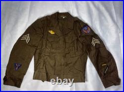 WWII US Army Uniform Lot Jackets Pants Overcoat Duffel Bag Named WWII US Army Uniform Lot Jackets Pants Overcoat Duffel Bag Named