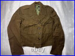 WWII US Army Uniform Lot Jackets Pants Overcoat Duffel Bag Named