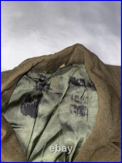 WWII US Army Uniform Lot Jackets Pants Overcoat Duffel Bag Named