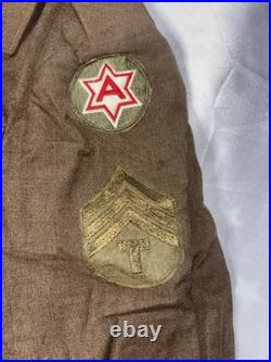 WWII US Army Uniform Lot Jackets Pants Overcoat Duffel Bag Named WWII US Army Uniform Lot Jackets Pants Overcoat Duffel Bag Named