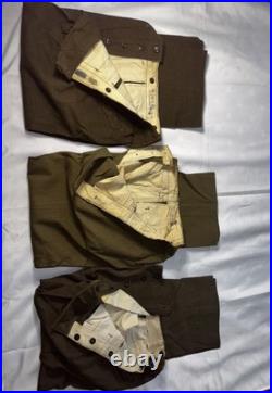 WWII US Army Uniform Lot Jackets Pants Overcoat Duffel Bag Named