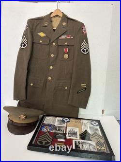 WWII US Army Uniform Officer Jacket &Hat, Personal Memorabilia, Photos