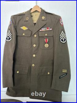 WWII US Army Uniform Officer Jacket &Hat, Personal Memorabilia, Photos