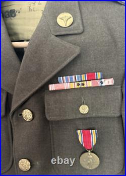WWII US Army Uniform Officer Jacket &Hat, Personal Memorabilia, Photos