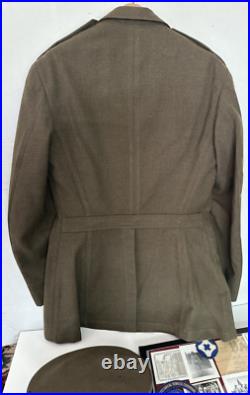 WWII US Army Uniform Officer Jacket &Hat, Personal Memorabilia, Photos