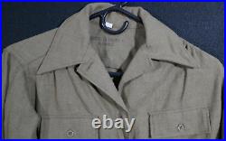 WWII US Army WAC ANC Nurse Women's Wool Waist Shirt 1943 with Cutter Tags & Named