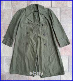 WWII US Army WAC Women's Trench Coat Army Nurse Original Laundry Number