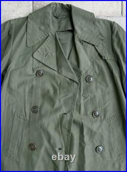 WWII US Army WAC Women's Trench Coat Army Nurse Original Laundry Number