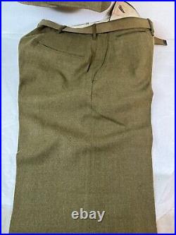 WWII US Army Wool Field Uniform (Complete) Size 36R 1940's Name Hutton 3746