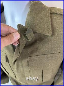 WWII US Army Wool Field Uniform (Complete) Size 36R 1940's Name Hutton 3746