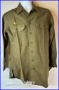 WWII US Army Wool Field Uniform (Complete) Size 36R 1940's Name Hutton 3746