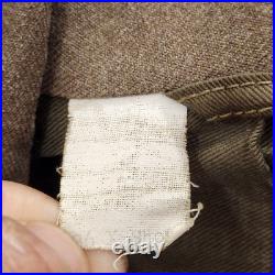 WWII US Army Wool Filed Ike Jacket 36 Short Green 3rd Armored Division Marked