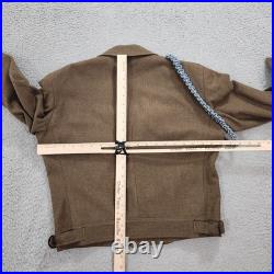 WWII US Army Wool Filed Ike Jacket 36 Short Green 3rd Armored Division Marked