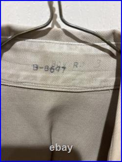 WWII US Army Wool Overcoat 1941 M1939 Enlisted 38L QM with2nd inf Shirt & Cap