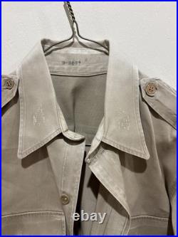 WWII US Army Wool Overcoat 1941 M1939 Enlisted 38L QM with2nd inf Shirt & Cap