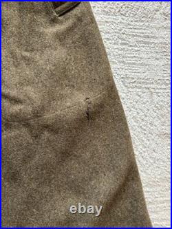 WWII US Army Wool Overcoat 1941 M1939 Enlisted 38L QM with2nd inf Shirt & Cap