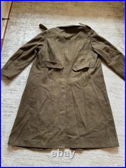 WWII US Army Wool Overcoat 1941 M1939 Enlisted 38L QM with2nd inf Shirt & Cap
