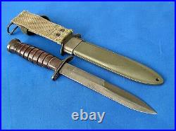 WWII US M3 Army PAL guard marked Trench Fighting Knife M8 BMCO Scabbard Airborne