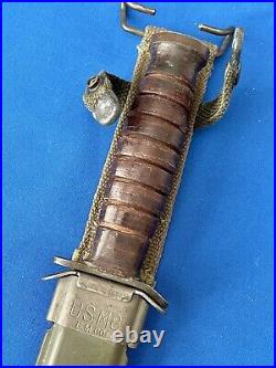 WWII US M3 Army PAL guard marked Trench Fighting Knife M8 BMCO Scabbard Airborne